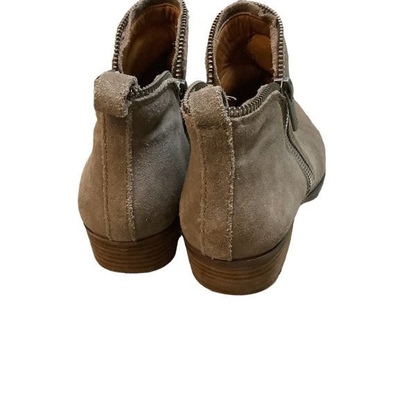 LUCKY BRAND Tan ZIPPER Almond Toe Side Zip Bootie-Size 7 - Picture 7 of 10